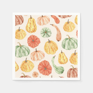 Kürbis-Gourden-Herbst-Baby-Party Serviette