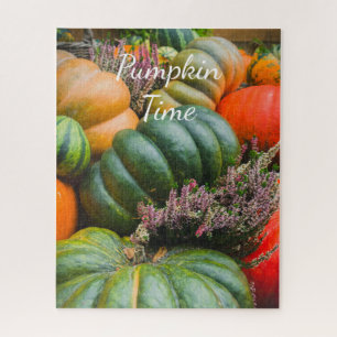 Kürbis, grün und orange, kundenspezifisch puzzle