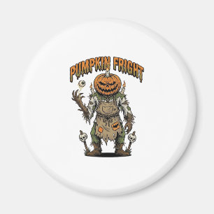 Kürbis-Grusele-Shirt Vintage Augen Halloween Kunst Magnet