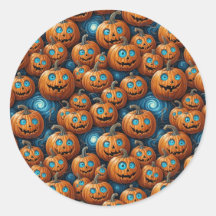 Kürbis-Halloween-Aufkleber
