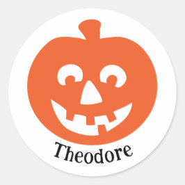 Kürbis-Halloween-Aufkleber Runder Aufkleber