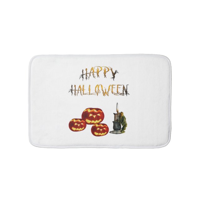 Kürbis Halloween Badematte (Vorderseite)