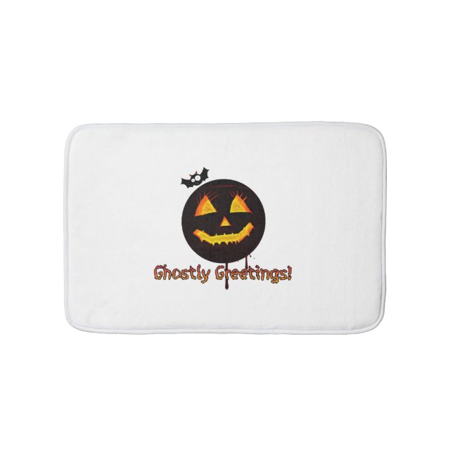 Kürbis Halloween Badematte (Vorderseite)
