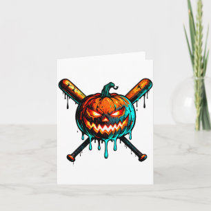 Kürbis Halloween Baseball Eis Drip Soky Boy Karte