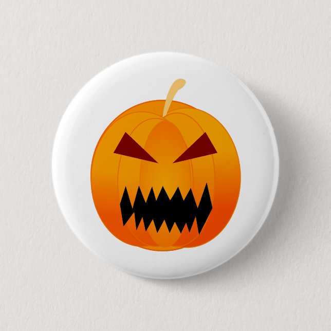 Kürbis Halloween Button (Vorderseite)