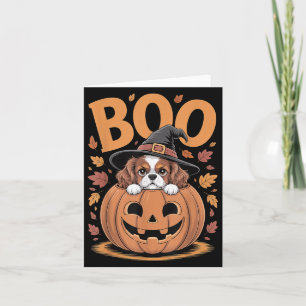 Kürbis Halloween Cavalier King Charles Spaniel Karte