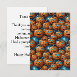 Kürbis Halloween Dankeschönkarte Dankeskarte