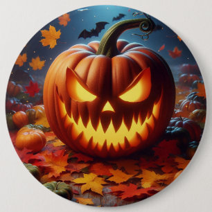 Kürbis/Halloween/Fledermauslöffel Button
