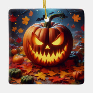 Kürbis/Halloween/Fledermauslöffel Keramikornament