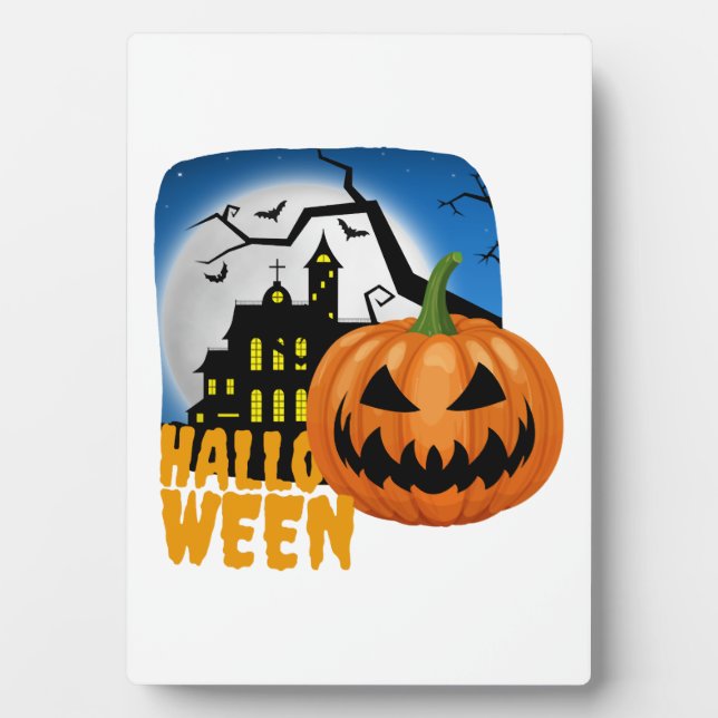 Kürbis Halloween Fotoplatte (Vorderseite)
