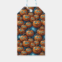 Kürbis-Halloween-Geschenkanhänger