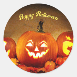 Kürbis Halloween Klassischer runder Aufkleber