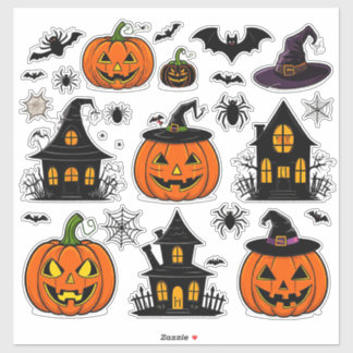 Kürbis Halloween-Kollektion 🕷️ Aufkleber