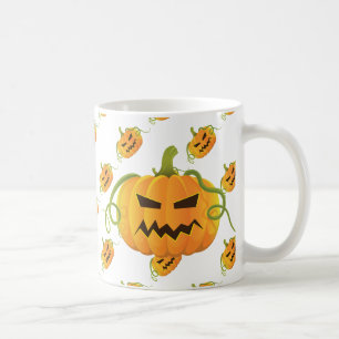 Kürbis-Halloween-Muster ohne Naht Tasse