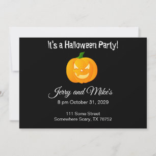 Kürbis-Halloween-Party-Einladungen Einladung