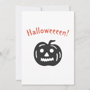 Kürbis Halloween Party Gruselig Schwarz und Orange Einladung