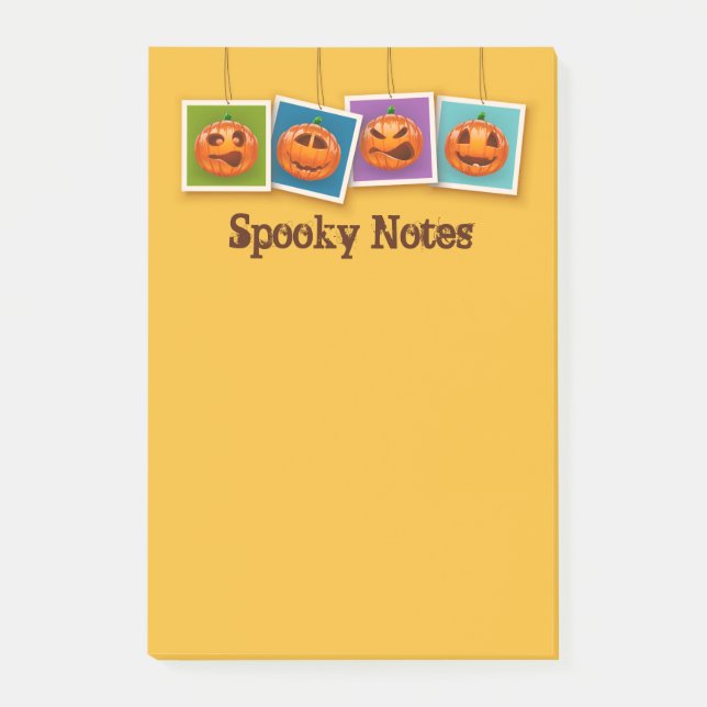 Kürbis-Halloween-Post-It-Notizen Post-it Klebezettel (Vorderseite)