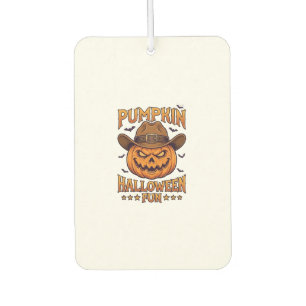 Kürbis Halloween-Spaß Jack Lantern Cowboyhut Flede Autolufterfrischer