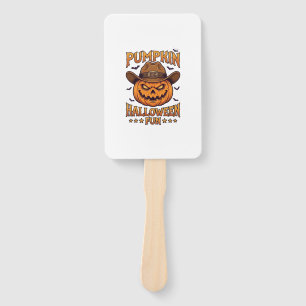 Kürbis Halloween-Spaß Jack Lantern Cowboyhut Flede Fächer