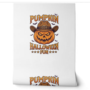 Kürbis Halloween-Spaß Jack Lantern Cowboyhut Flede Tapete