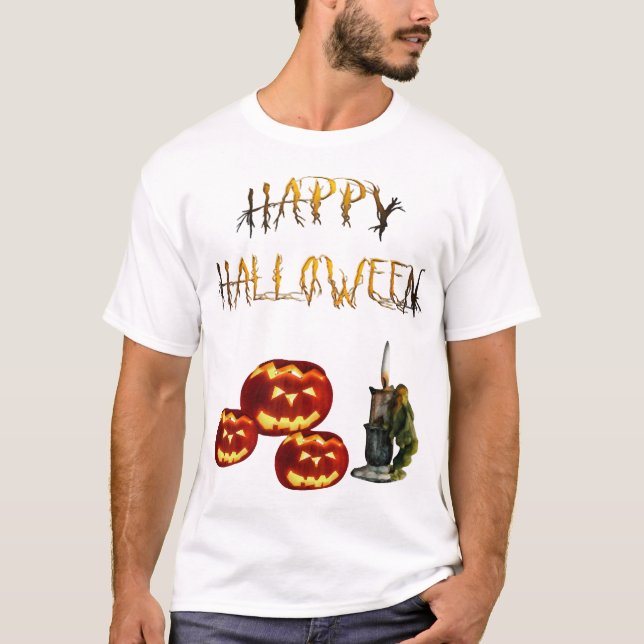 Kürbis Halloween T-Shirt (Vorderseite)