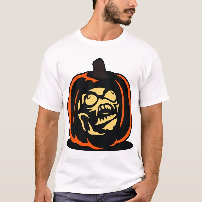 Kürbis Halloween T-Shirt (Vorderseite)