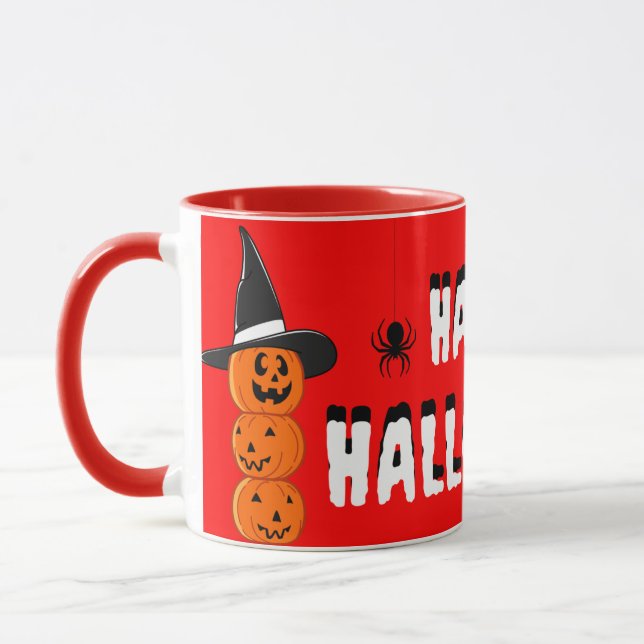 Kürbis-Halloween-Tasse Tasse (Links)