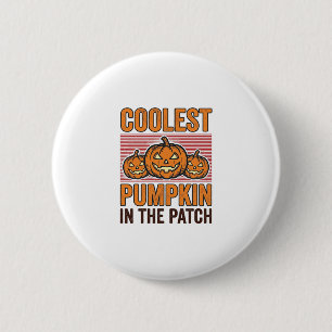 Kürbis Halloween Vintage Des Button