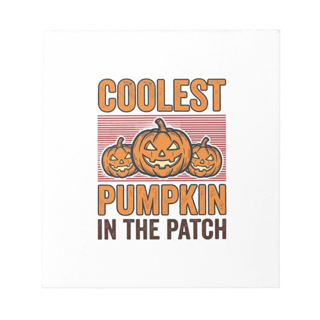 Kürbis Halloween Vintage Des Notizblock (Vorderseite)