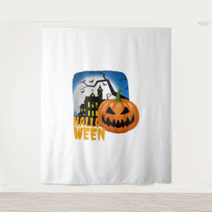 Kürbis Halloween Wandteppich