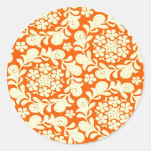 Kürbis-Hennastrauch-Orange Runder Aufkleber