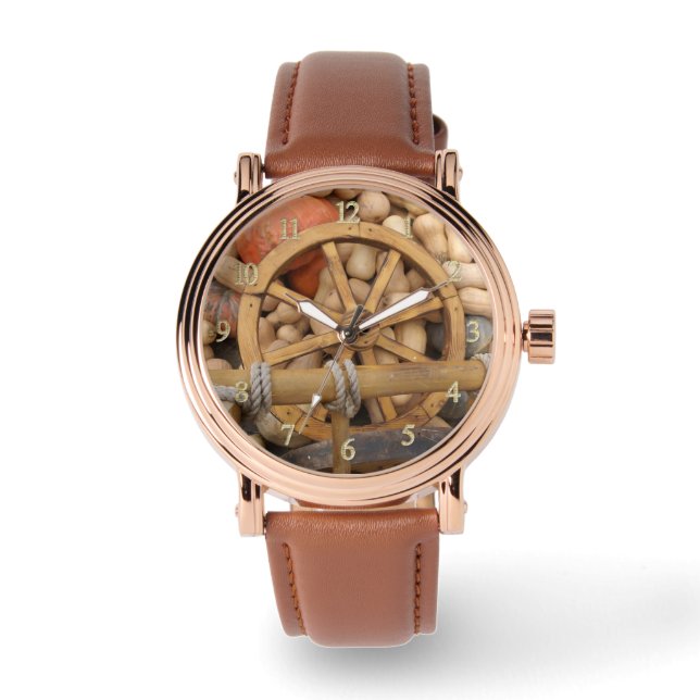 Kürbis Herbst Armbanduhr (Vorderseite)