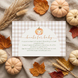 Kürbis-Herbst-Baby-Party-Buchwunsch Begleitkarte