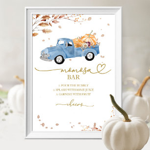 Kürbis Herbst Baby Shower MOMosa Bar Schild