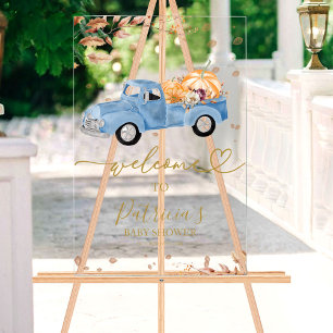 Kürbis Herbst Baby Shower Willkommensschild Acrylschild