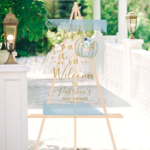 Kürbis-Herbst-Baby-Shower-Willkommensschild Acrylschild