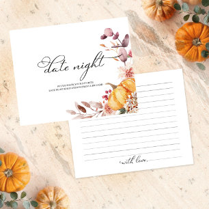 Kürbis-Herbst-Brautparty-Date-Night-Karten