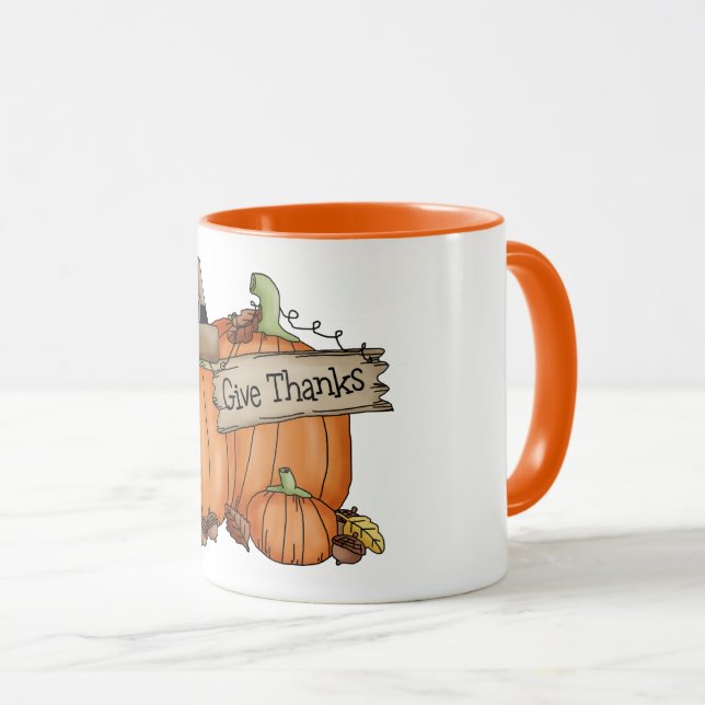 Kürbis-Herbst des Dankes Tasse (VorderseiteRechts)