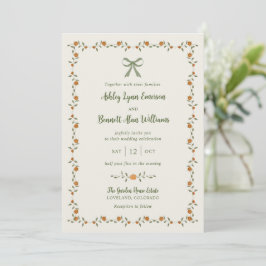 Kürbis-Herbst-Hochzeitseinladung Einladung
