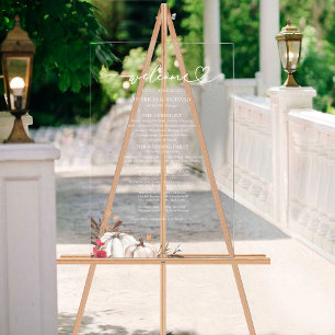Kürbis-Herbst-Hochzeitsprogramm-Schild Acrylschild