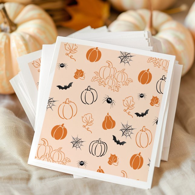 Kürbis-Herbst-Mädchen-Babyparty Serviette (Von Creator hochgeladen)