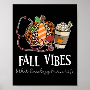Kürbis Herbst Stimmung Und Dieses Onkologie Kranke Poster