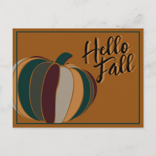 Kürbis Herbstfarben Postkarte
