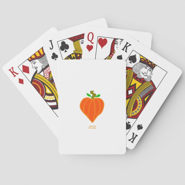 Kürbis-Herz-Spielkarten Spielkarten (Rückseite)