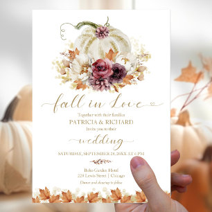 Kürbis-Hochzeitseinladungen zum Verlieben im klein Flyer