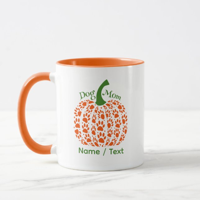 Kürbis-Hundemutter-Tasse – Lustiges personalisiert Tasse (Links)