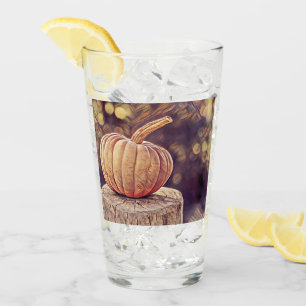 Kürbis im Herbst Vintage-Thanksgiving-Gemälde Glas