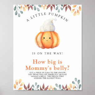Kürbis im Hut Wie groß ist Mamas Bauch Spiel Poster