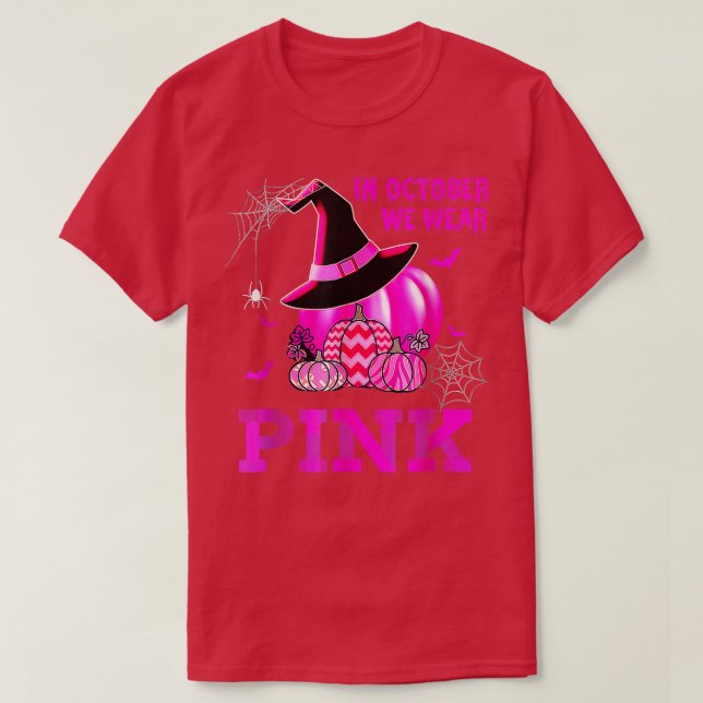 Kürbis im Oktober tragen wir eine rosa Brustkrebsh T-Shirt (Design vorne)