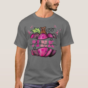 Kürbis im Oktober tragen wir einen rosa Brustkrebs T-Shirt